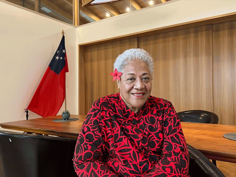 萨摩亚总理马塔阿法(Fiame Naomi Mata'afa)(路透社)