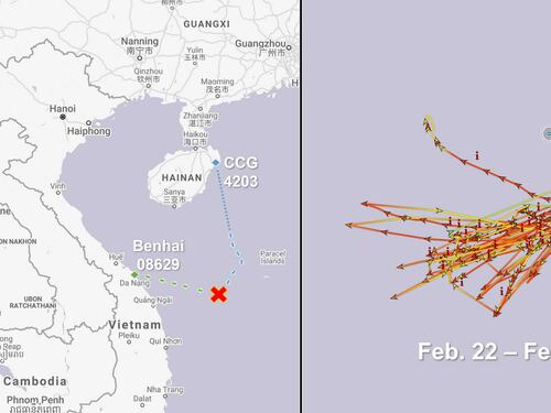 Vũ Khúc Nguy Hiểm: Tàu Trung Quốc và Việt Nam bám đuổi nhau ở quần đảo Hoàng Sa