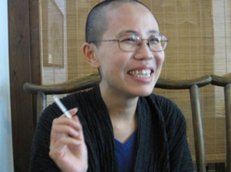 图片：刘晓波妻子刘霞。（法新社）