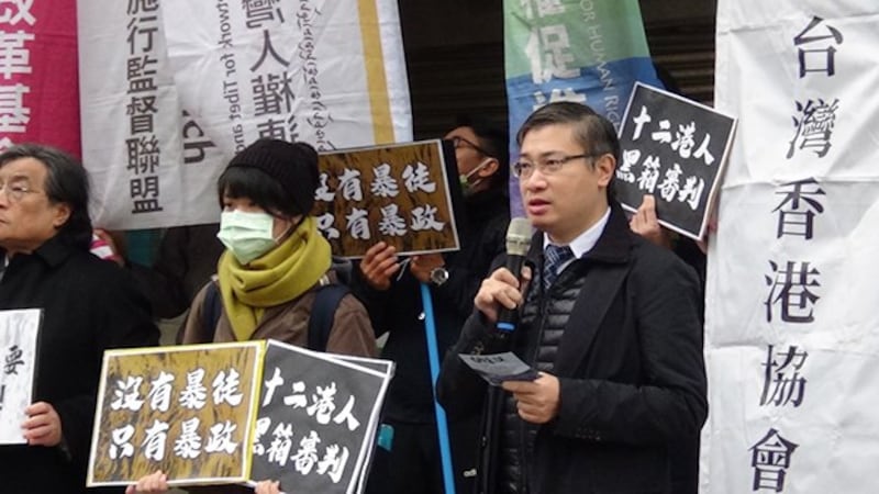 台湾香港协会理事长桑普律师(记者夏小华摄)