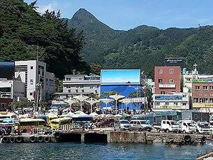 울릉도 도동항 모습.