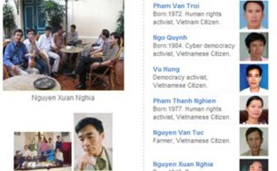Quốc tế vận động trả tự do cho các nhà tranh đấu dân chủ tại Việt Nam.
