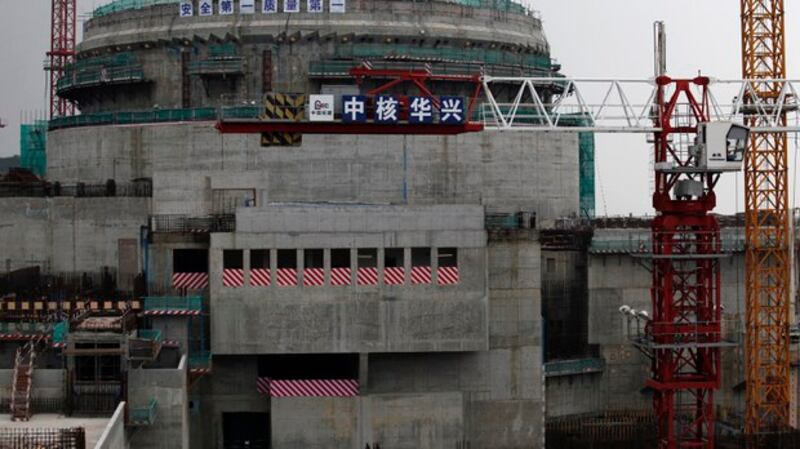 建设中的中国台山核电站(路透社资料图)