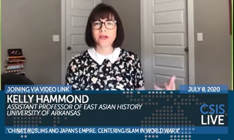 新书《中国穆斯林与日本帝国》作者哈蒙德(Kelly Hammond)(视频截图)