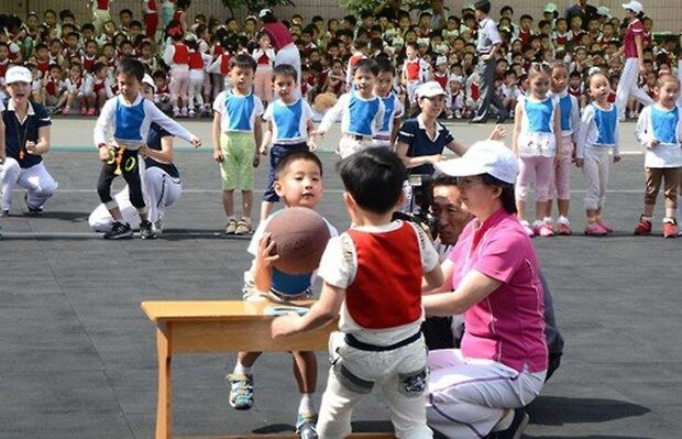 북한의 '국제아동절' 행사 모습.