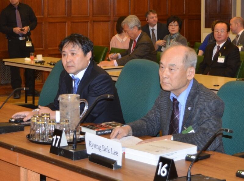 지난 1월29일 캐나다 하원 외교위 산하 국제인권소위가 주관한 북한인권청문회에 출석한 캐나다 북한인권협의회 이경복 회장(오른쪽)과 대북 인터넷 매체 뉴포커스 장진성 대표. 