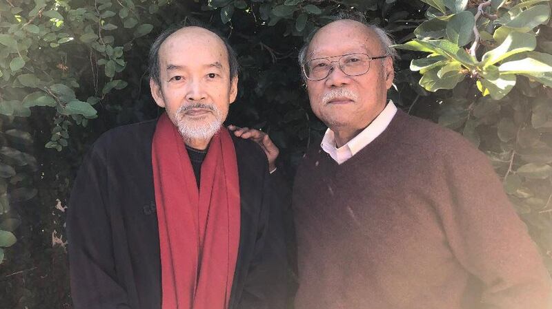 “刘宾雁良知奖”评选委员会共同召集人（左至右）王康、郑义（CK摄）