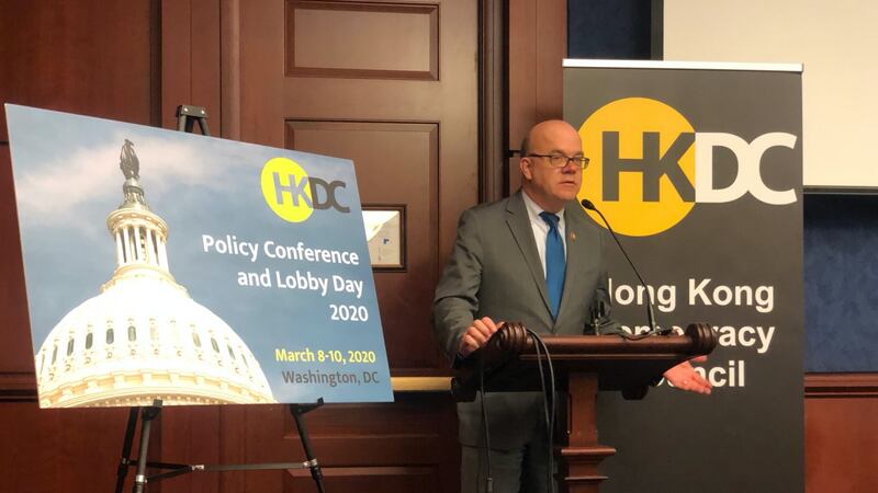 國會及行政當局中國委員會（CECC）主席麥戈文（Jim McGovern）認為，中國不停打壓香港以及新疆的人權，最終需要付上代價。（胡凱文 攝）