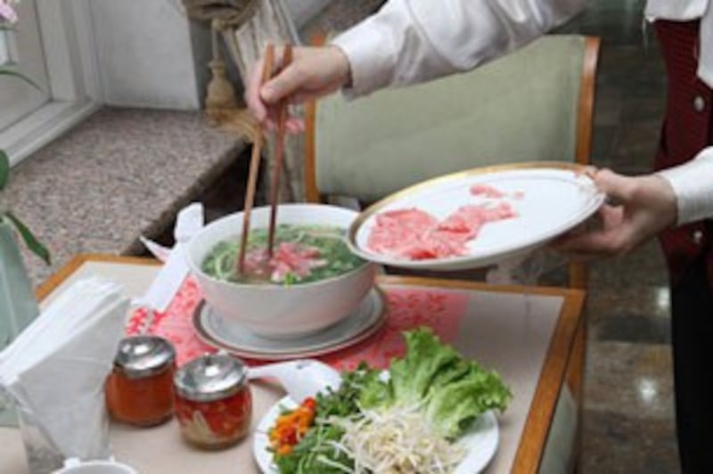 Phở bò Kobe tại một tiệm phở ở Hà Nội, ảnh chụp trước đây.