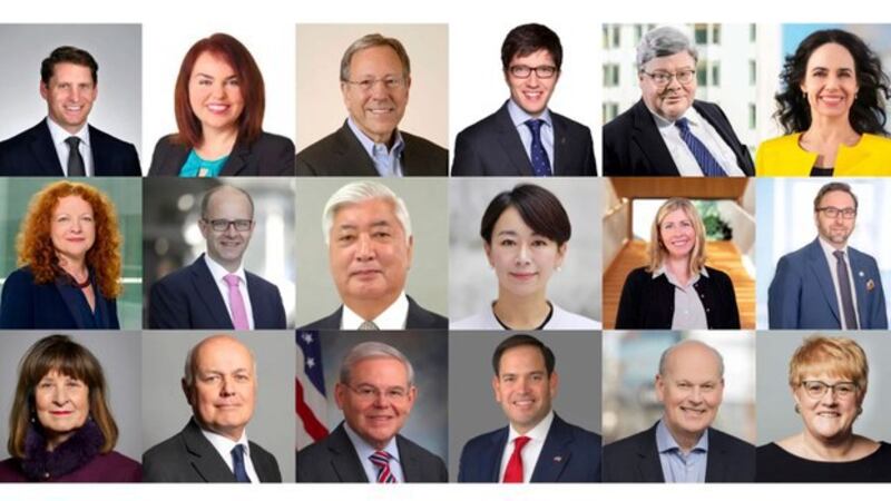 2020年6月4日成立的“对华政策跨国议会联盟”(Inter-Parliamentary Alliance on China, IPAC)成员( 跨国议会对华政策联盟IPAC网站图片)