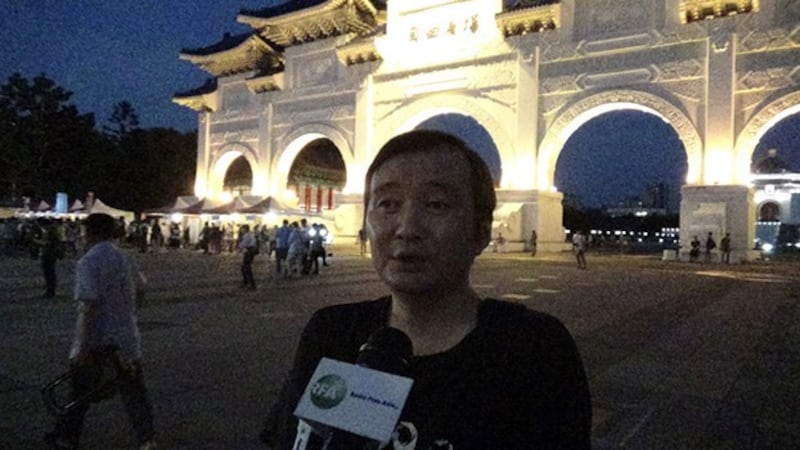 滞台中国大陆异议人士龚与剑（记者夏小华摄）