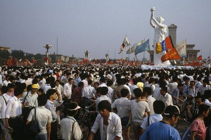 1989年5月时的北京天安门广场(六四档案图)