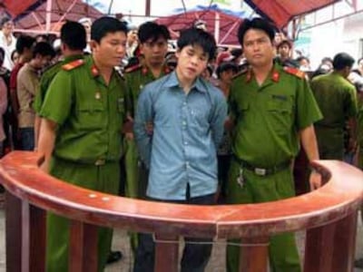 Một phạm nhân vừa bị tuyên án tử hình tại Việt Nam.Source vietnet.com