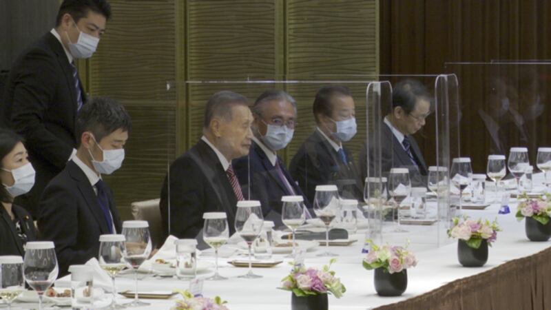 副总统赖清德宴请日本前首相森喜朗一行人。（记者李宗翰摄）