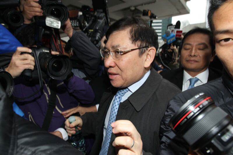 2014年 12月23日,郭炳聯進入香港高等法院聽取判刑。(粵語部黃樂濤攝)