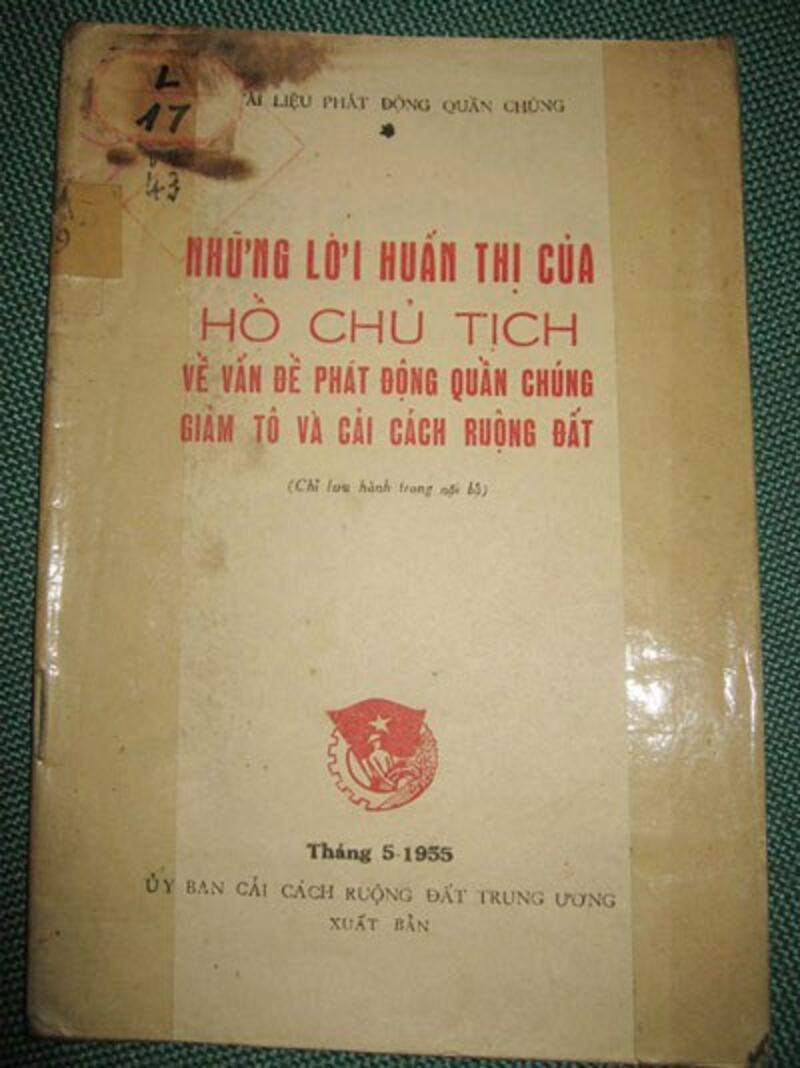 Tài liệu huấn thị của Hồ Chủ Tịch về Cải cách ruộng đất
