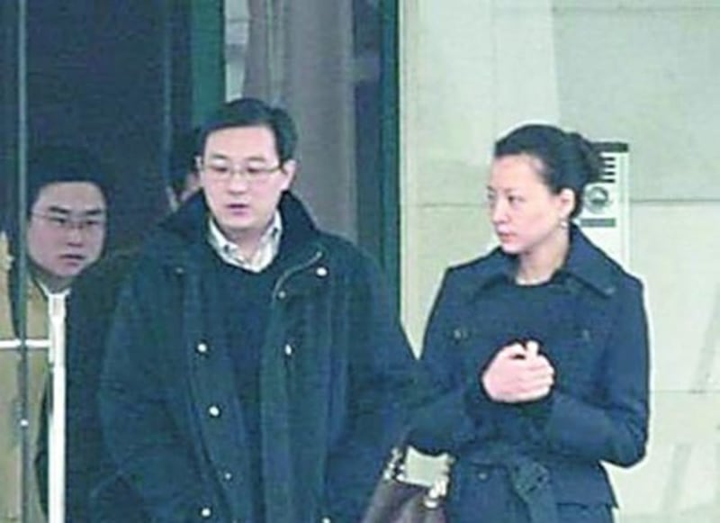 董卿和其富豪老公密春雷。(网路图片)