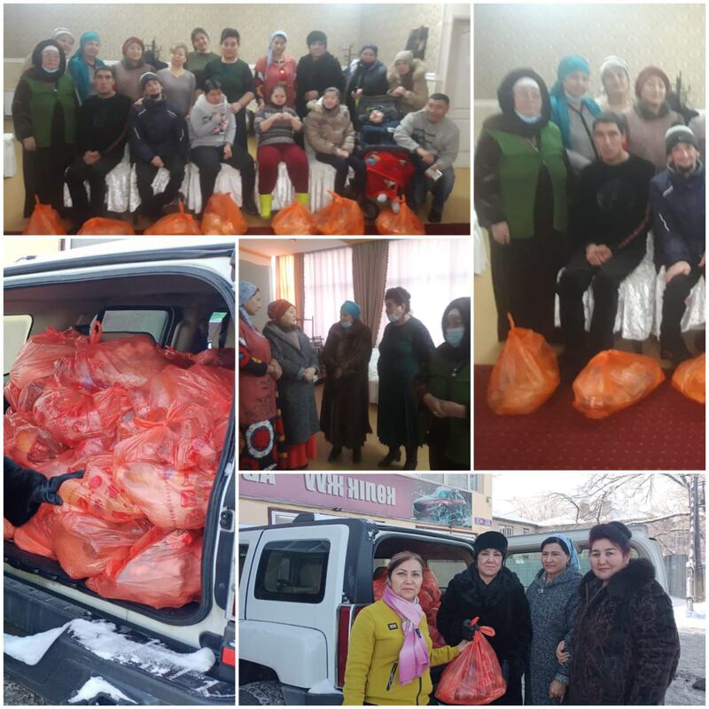 «جانان» جەمئىيەتلىك فوندى ئۆتكۈزگەن خەيرخاھلىق پائالىيىتىدىن كۆرۈنۈش. 2020-يىل 26-دېكابىر، ئالمۇتا.