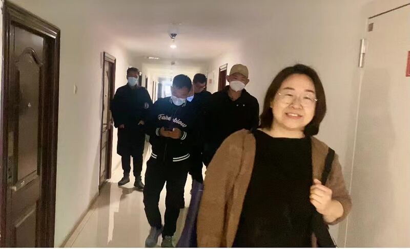 709案家属王峭岭谴责北京公安知法犯法（王峭岭独家提供，拍摄日期不详）