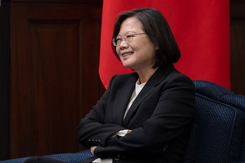 2020年1月13日，台灣總統蔡英文︰台灣未來跟理念相近國家，就民主防衛機制等課題加強交流。（台灣總統府提供）