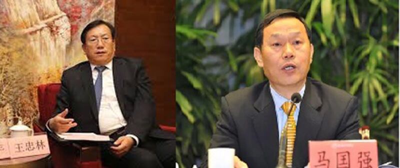 山東濟南市委書記王忠林(左)替換馬國強(右)任武漢市委書記。(官員資料庫 / 拍攝日期不詳)