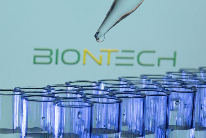 德国Biontech徽标。(路透社)