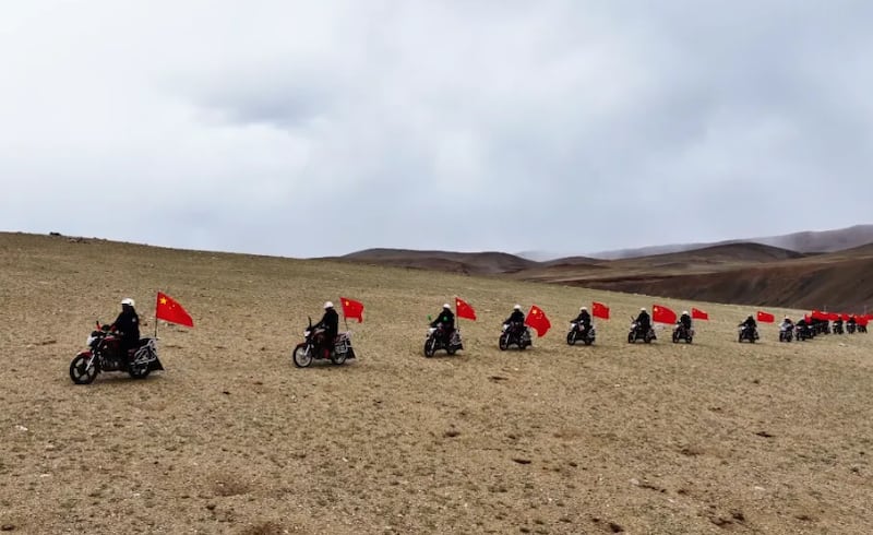 རྒྱ་ནག་གཞུང་གིས་བོད་ཀྱི་མཐའ་མཚམས་ས་ཁུལ་དུ་དམག་དོན་ཅན་གྱི་ལྟ་རྟོག་དང་ཆབ་སྲིད་དྲིལ་བསྒྲགས་ཤུགས་ཆེ་བྱེད་བཞིན་པ།