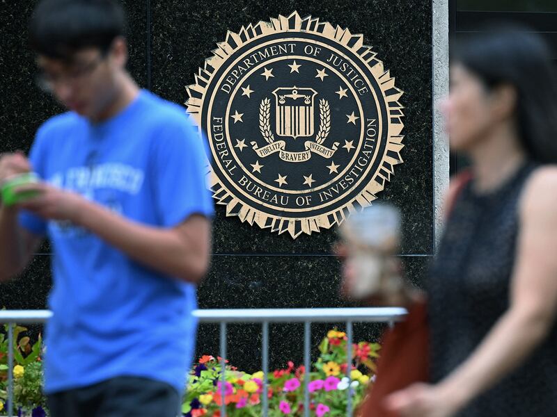 The seal of the Federal Bureau of Investigation is seen on its headquarters in Washington, D.C., August 15, 2022.