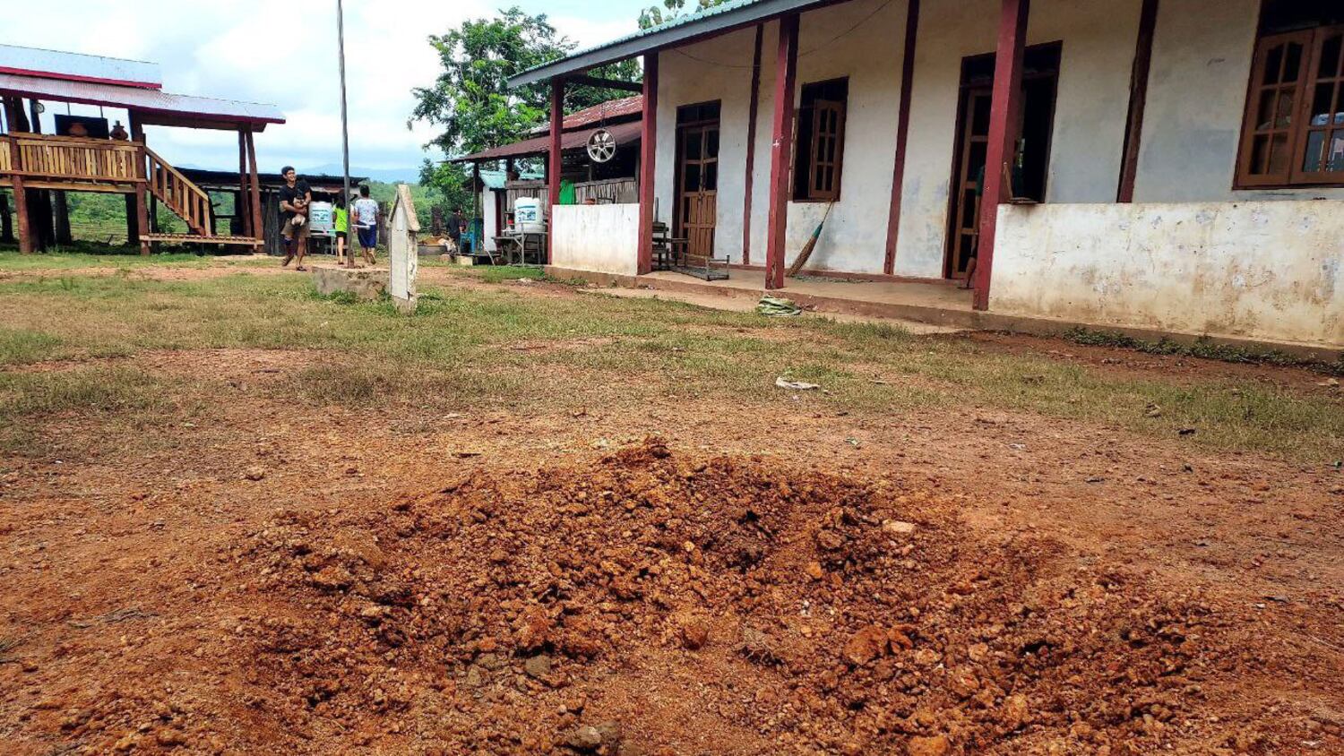 This school, seen June 6, 2023, in San Hpa Lar village, Kawkareik township, in southeastern Myanmar's Kayin state, was targeted by an airstrike by Myanmar junta forces.