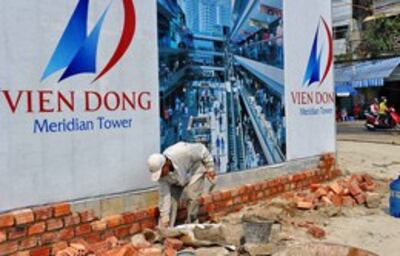 Một công trình xây khách sạn đang hoàn thành. AFP