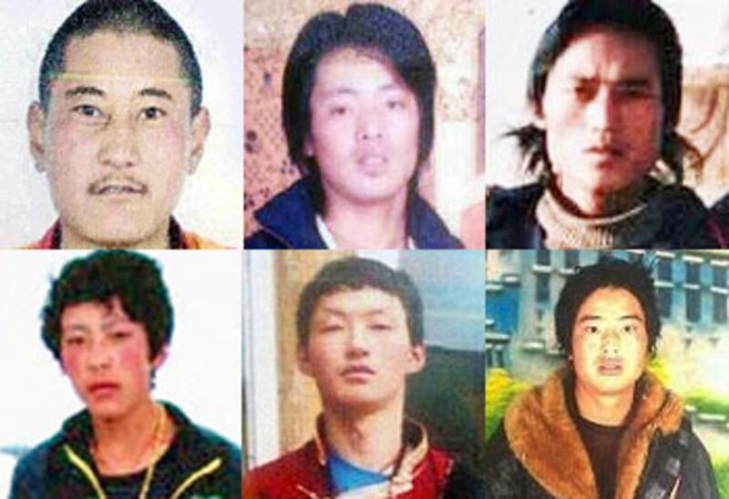 近兩週在中國藏區自焚抗議的幾位藏人。（圖片組合）