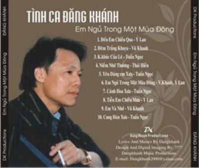 CD Tình ca Đăng Khánh. dangkhanhmusics