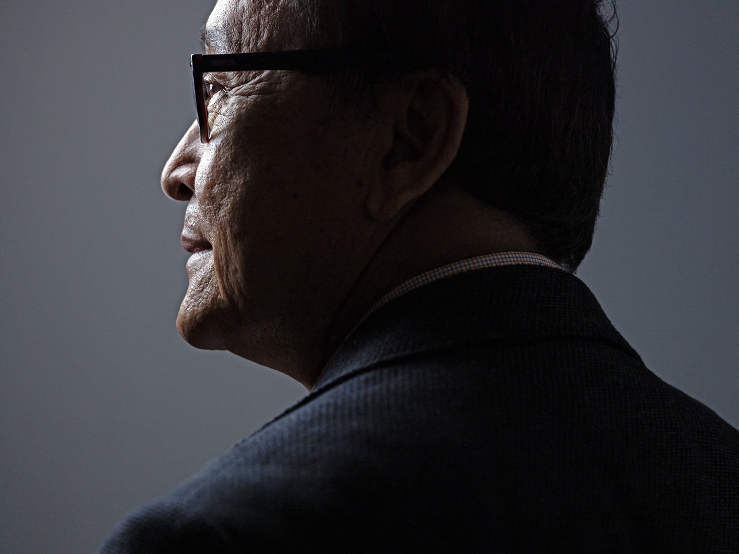 Cambodian Sam Rainsy, exiled leader of the Cambodia National Rescue Party, at his home in Paris, on July 27, 2023.