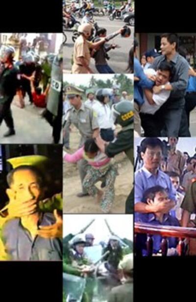 Hình ảnh công an đánh dân công khai không có gì là ngạc nhiên ở Việt Nam. Anh minh họa. RFA file