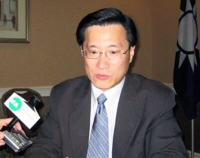 图片:国民党海外部主任夏大明评蔡英文两岸论述空洞模糊。(记者萧融摄)