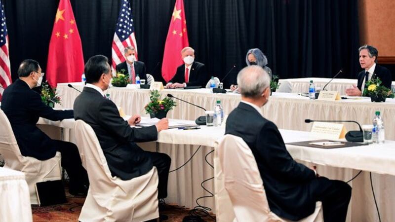美中交手，美国希望维持关税战和科技制裁，同时加强人权保卫战和盟友保卫战。(路透社)