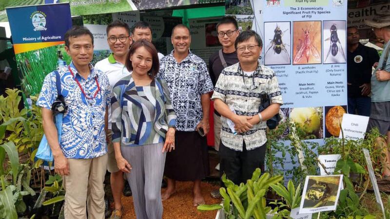 台湾驻斐济技术团辅导斐济农民改植蔬果。（Taiwan In Fiji脸书）