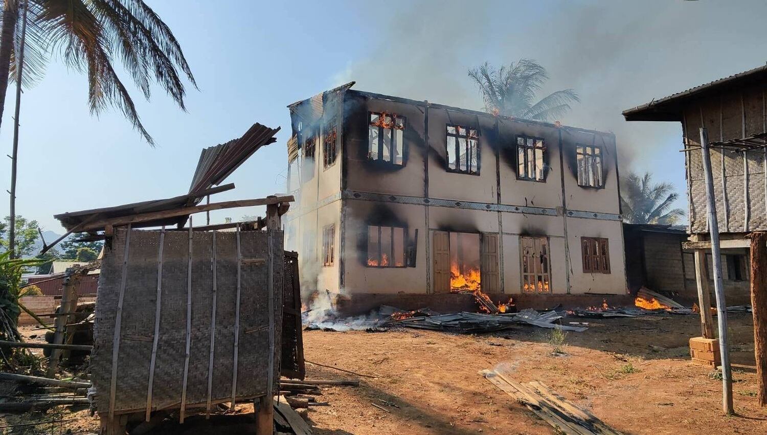 Myanmar military torches nearly 200 homes in Sagaing region