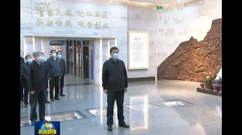 2020年4月20日至23日,习近平在陕西考察。(视频截图)