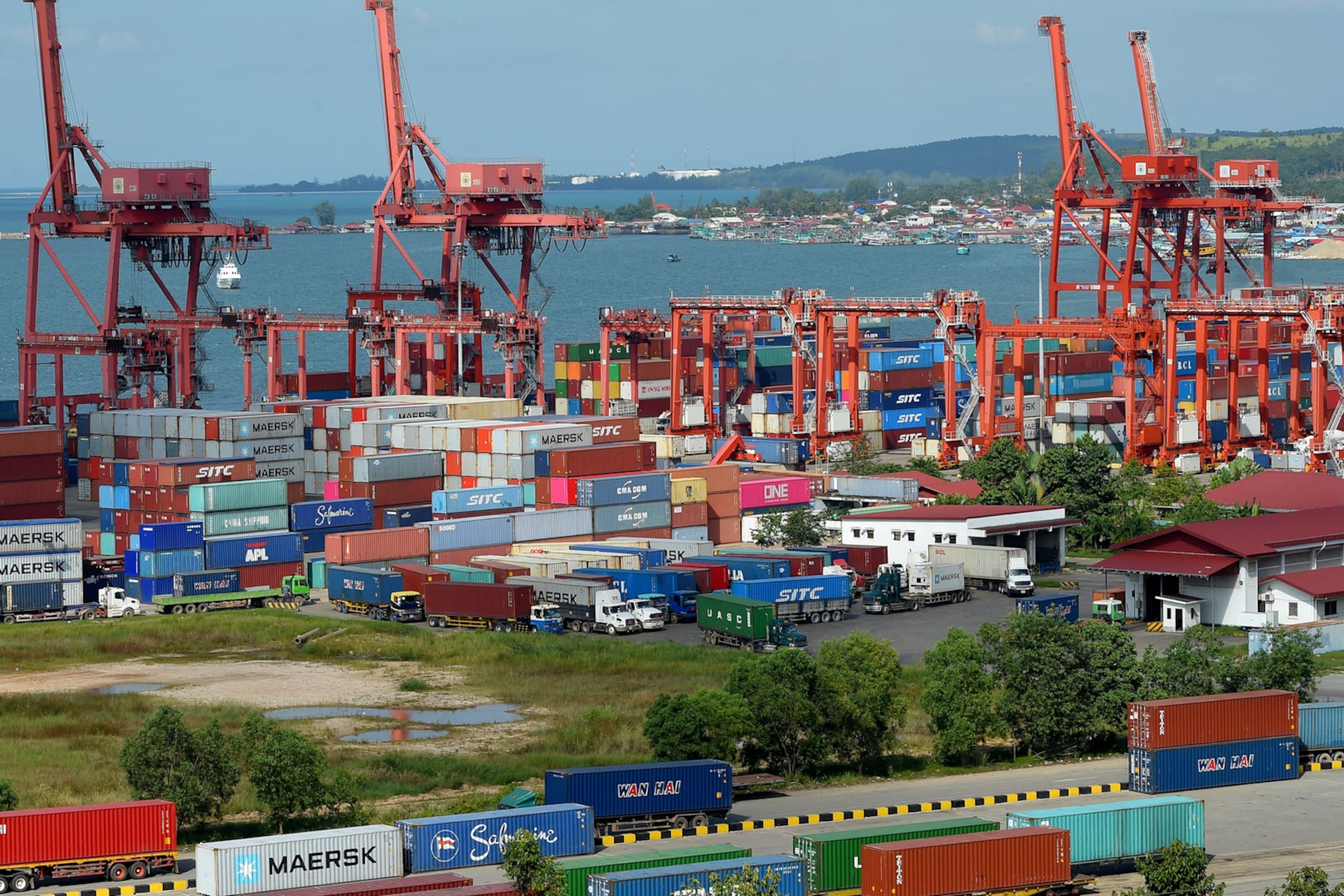 Port in Sihanouk Ville of Cambodia