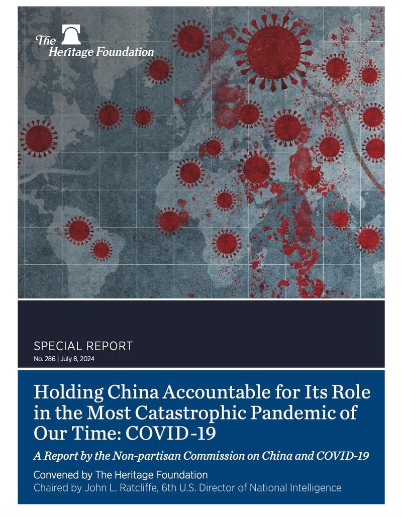 美國保守派智庫「傳統基金會」下設的「中國和新冠疫情無黨派委員會」於7月8日發布報告,追討中國在新冠大流行中的責任。(傳統基金會官網)