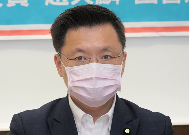 2020年4月29日，民進黨立委趙天麟：林榮基潑漆案件是對台灣民主自由安全的威脅，切勿等閒視之。（鍾廣政 攝）