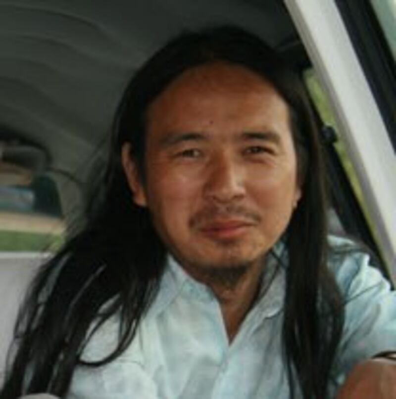 图片:2009年6月桑杰嘉在达兰萨拉(记者北明提供)