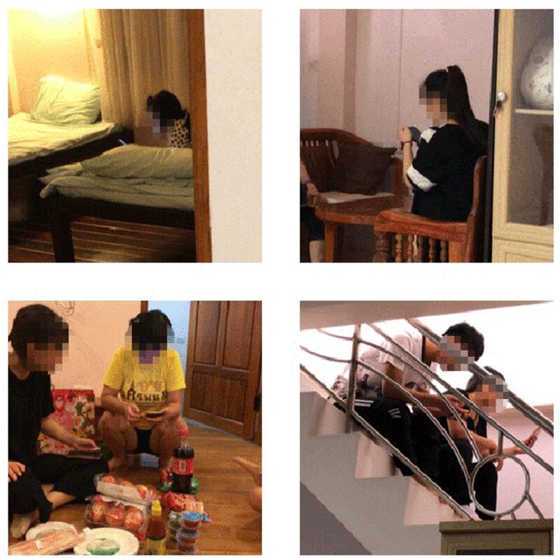 제3국의 안전한 민박집에 도착한 탈북자들이 휴대전화로 메시지를 확인하거나 문자전송·전화 통화 등으로 가족과 지인에게 안부를 전하고 있다. 이들이 지니고 있던 통신수단은 탈북 과정에서 중요한 역할을 했다. 