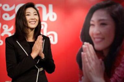 Bà Yingluck Shinawatra chủ tịch Đảng Puea Thái.