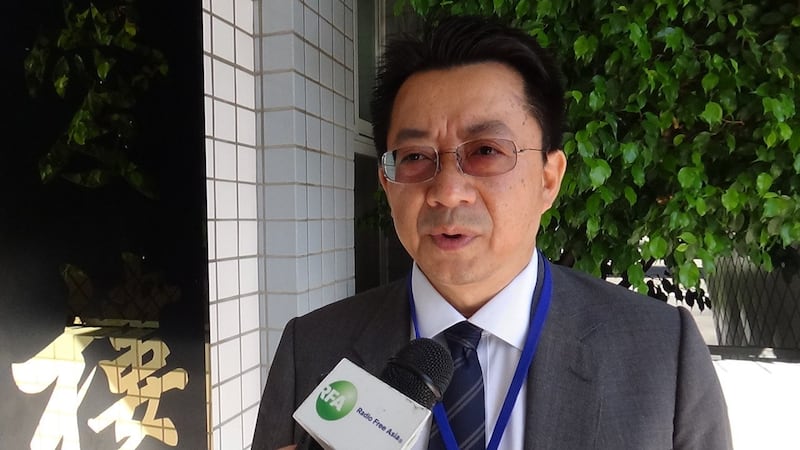 台湾民主基金会执行长廖福特。(记者夏小华摄)