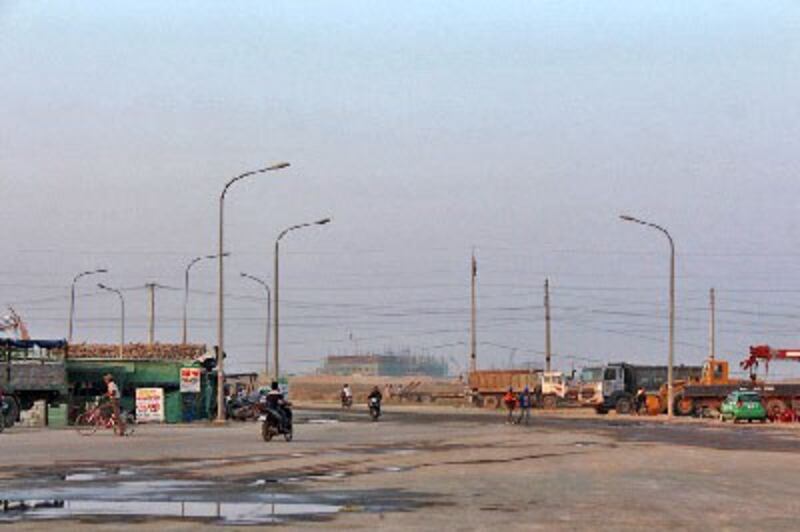 Đường vào công ty Formosa, khu công nghiệp Vũng Áng, Hà Tĩnh. RFA