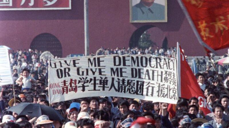 外地大学生继续涌入北京。（六四档案资料图）