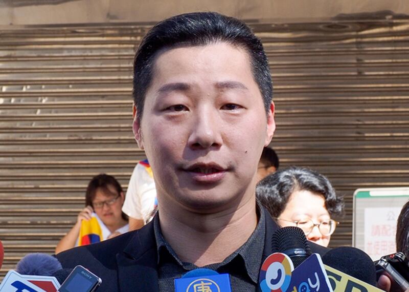 2020年2月12日，無黨籍立委林昶佐︰中國立法干涉活佛轉世，未來15世達賴喇嘛若由中國指定，恐淪為統戰樣版。（鍾廣政 攝）