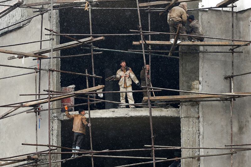 A construction site in Pyongyang, North Korea April 17, 2017.